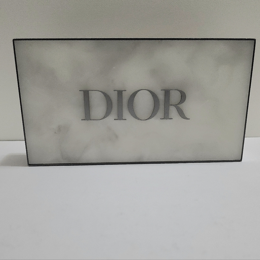 Dior White and Silver Display Sign